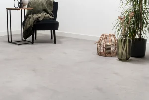 Floer Tegel Click PVC Betonlook Lichtgrijs sfeer perspectief