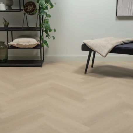 Floer Visgraat Click PVC vloer Beige Eiken sfeer front