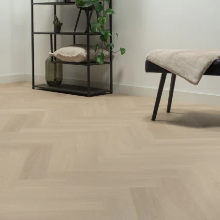 Floer Visgraat Click PVC vloer Beige Eiken sfeer perspectief