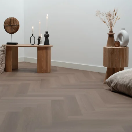Floer Visgraat Click PVC vloer Greige Eiken sfeer perspectief