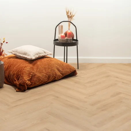 Floer Visgraat Click PVC vloer Natuur Eiken sfeer front