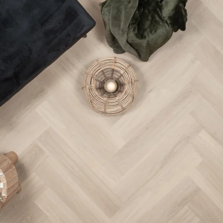 Floer Visgraat Click PVC vloer Puur Eiken sfeer topdown groot