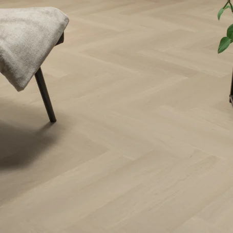 Floer Visgraat PVC vloer Beige Eiken sfeer side