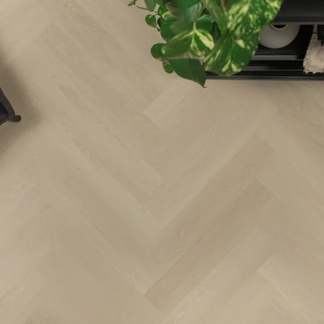Floer Visgraat PVC vloer Beige Eiken sfeer topdown groot
