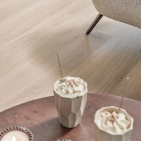 Floer Dorpen PVC vloer Callantsoog Cremewit Eiken woonkamer
