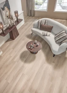 Floer Dorpen PVC vloer Callantsoog Cremewit Eiken woonkamer