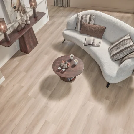 Floer Dorpen PVC vloer Callantsoog Cremewit Eiken woonkamer