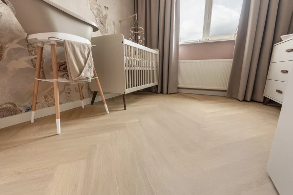 Floer Walvisgraat PVC vloer Noordkaper Natuur interieur kinderkamer