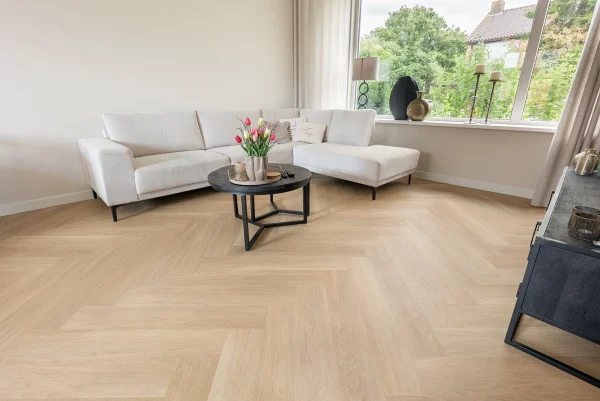 Floer Walvisgraat PVC vloer Noordkaper Natuur interieur woonkamer