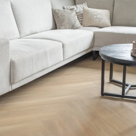 Floer Walvisgraat PVC vloer Noordkaper Natuur interieur woonkamer