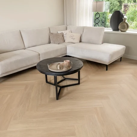 Floer Walvisgraat PVC vloer Noordkaper Natuur interieur woonkamer