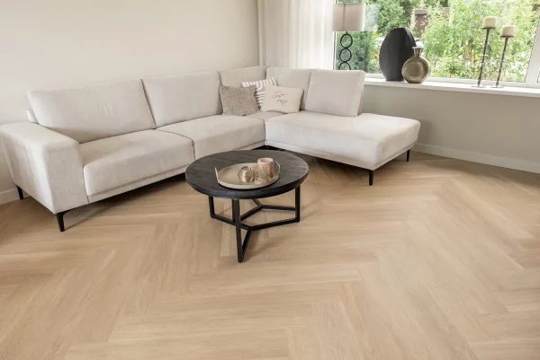 Floer Walvisgraat PVC vloer Noordkaper Natuur interieur woonkamer