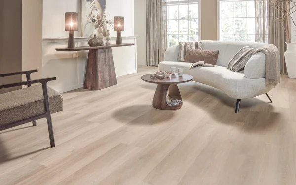 Floer PVC vloer Callantsoog Cremewit licht eiken woonkamer beige naturel donker eiken accenten