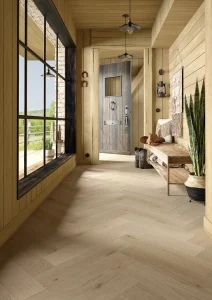 Floer Hybride Laminaat Visgraat vloer Cremewit Eiken sfeer