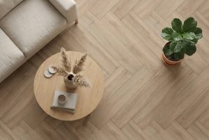 Floer-Keramisch-Parket-Walvisgraat-Lichtbruin-Eiken-product-visgraat-topdown-sfeer