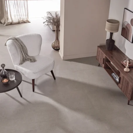 Floer Tegel Click PVC vloer Betonlook Greige interieur