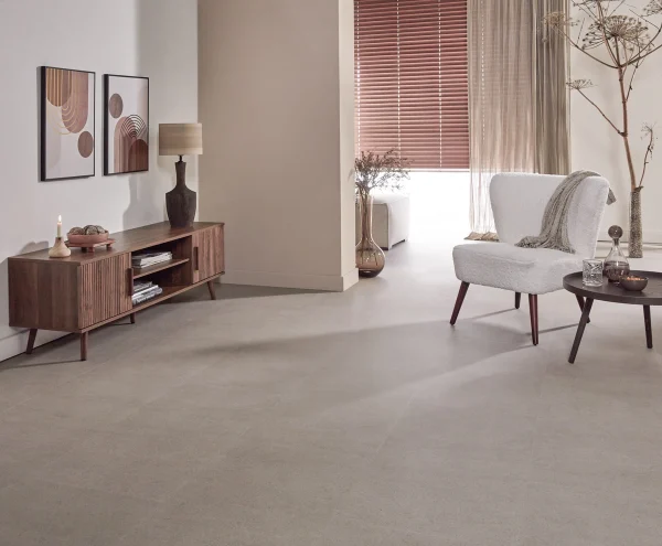 Floer Tegel PVC vloer Betonlook Greige interieur