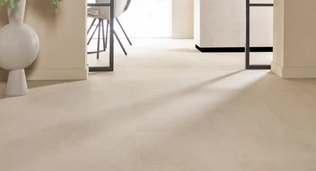 Floer Tegel PVC vloer Betonlook Beige interieur