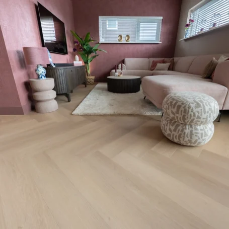 Floer Walvisgraat PVC vloer Zwaardvis Zand interieur